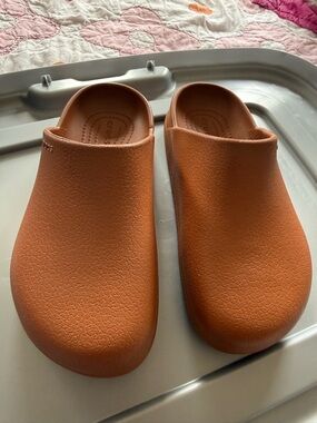 CROCS Women's Closed-Toe Mule Clogs in Burnt Orange